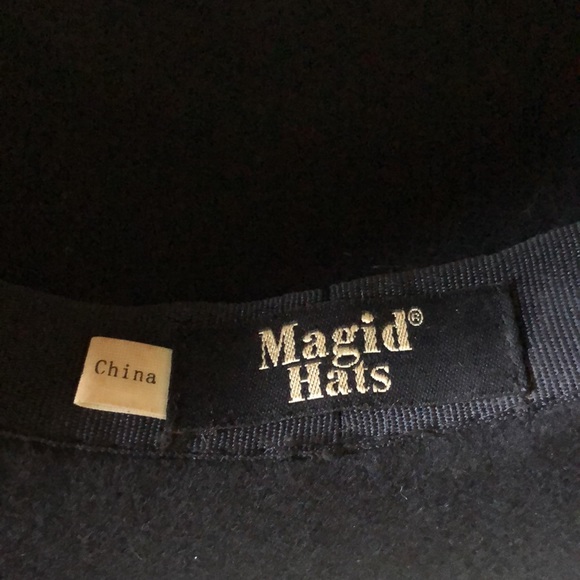 VINTAGE MAGID HATS brand Felted Wool Ladies Elegant Black
Floral Element NEW - Picture 7 of 16